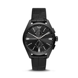 Show details for Emporio Armani Chronograph Black Leather Watch AR11483 Picture of Emporio Armani Chronograph Black Leather Watch AR11483
