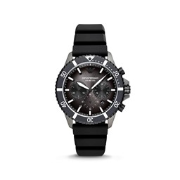 Show details for Emporio Armani Chronograph Black Silicone Watch AR11515 Picture of Emporio Armani Chronograph Black Silicone Watch AR11515