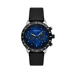 Show details for Emporio Armani Chronograph Black Leather Watch AR11522 Picture of Emporio Armani Chronograph Black Leather Watch AR11522