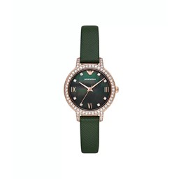 Show details for Emporio Armani Three-Hand Green Leather Watch AR11577 Picture of Emporio Armani Three-Hand Green Leather Watch AR11577