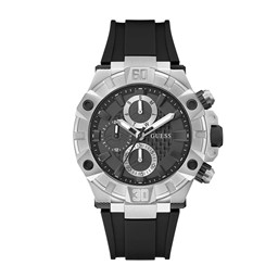 Show details for Guess Mens Black Silver Tone Multi-function Watch GW0802G1 Picture of Guess Mens Black Silver Tone Multi-function Watch GW0802G1