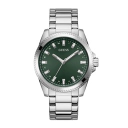 Show details for Guess Mens Silver Tone Analog Watch Box Set GW0810G2 Picture of Guess Mens Silver Tone Analog Watch Box Set GW0810G2