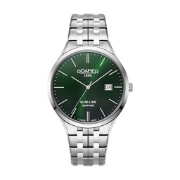 Show details for Roamer Slim Line Classic Men Green Dial Watch Picture of Roamer Slim Line Classic Men Green Dial Watch