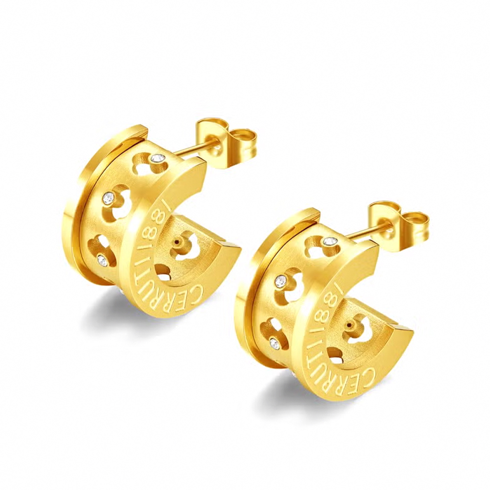 Picture of Cerruti 1881 Chain Detailed Stud Earrings CIJLE0006502