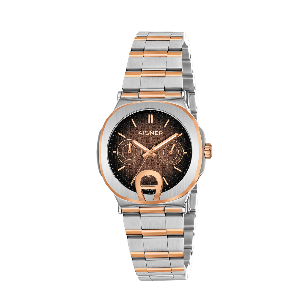 Picture of Aigner Taviano Women Brown Dial Silver Rose Gold Watch ARWLG0000703