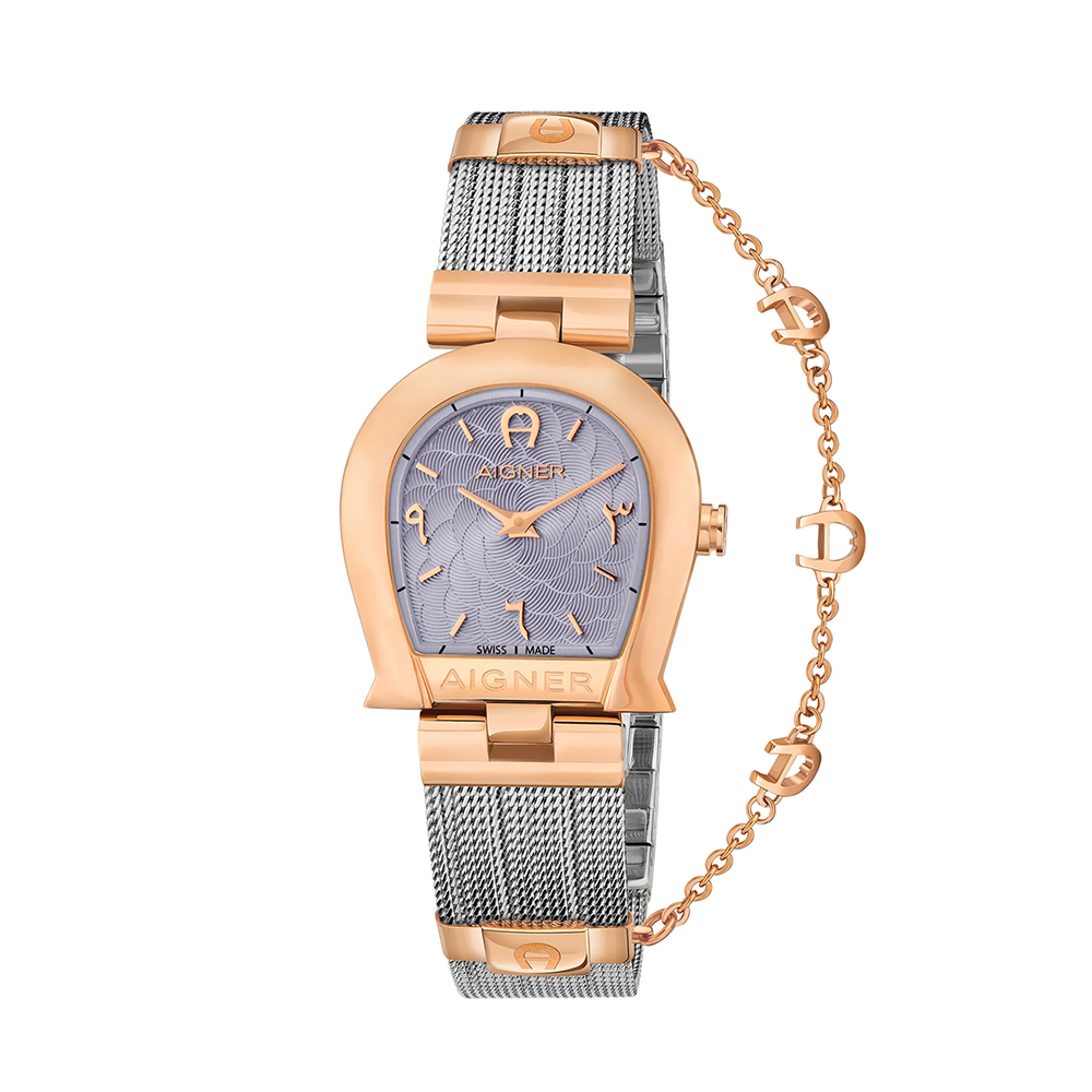 Picture of Aigner Cremona Women's Light Purple Dial Silver Rose Gold Watch A115264