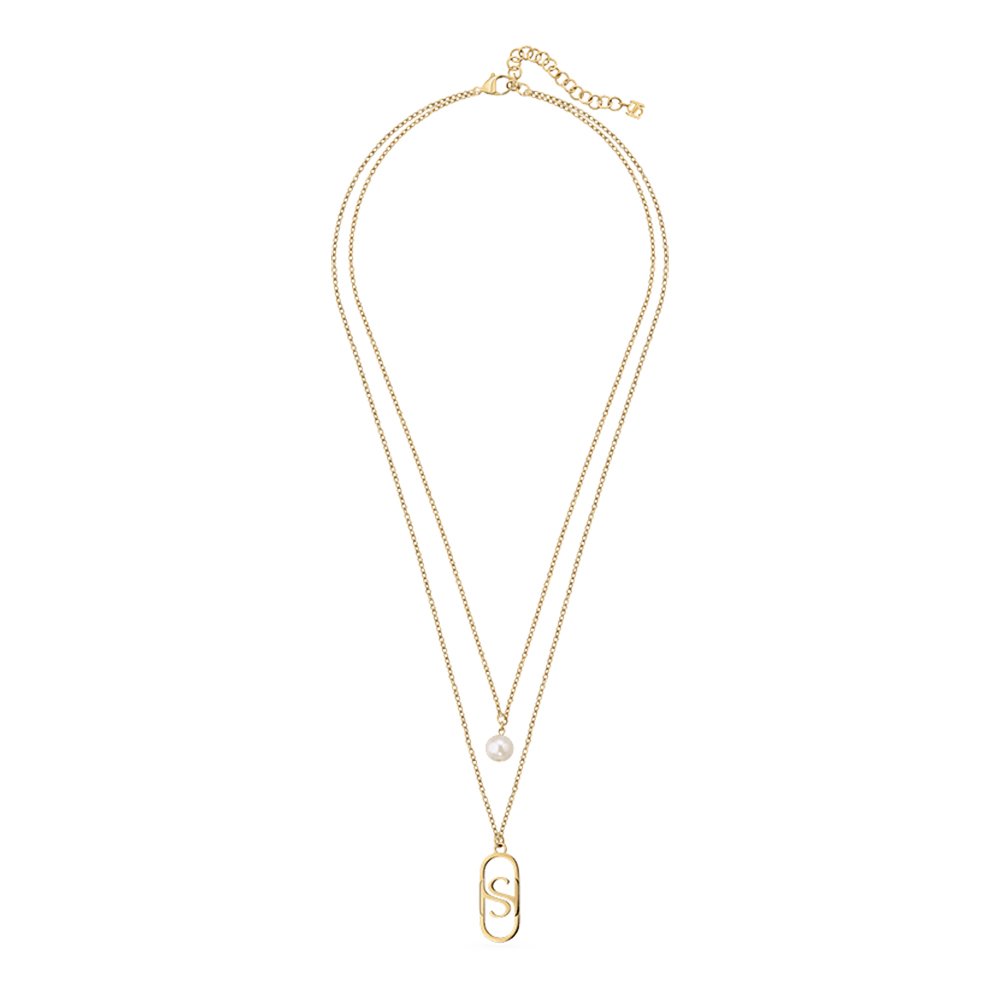 Picture of Saint Honore Oval Logo and Pearl Drop Necklace CL74 3P