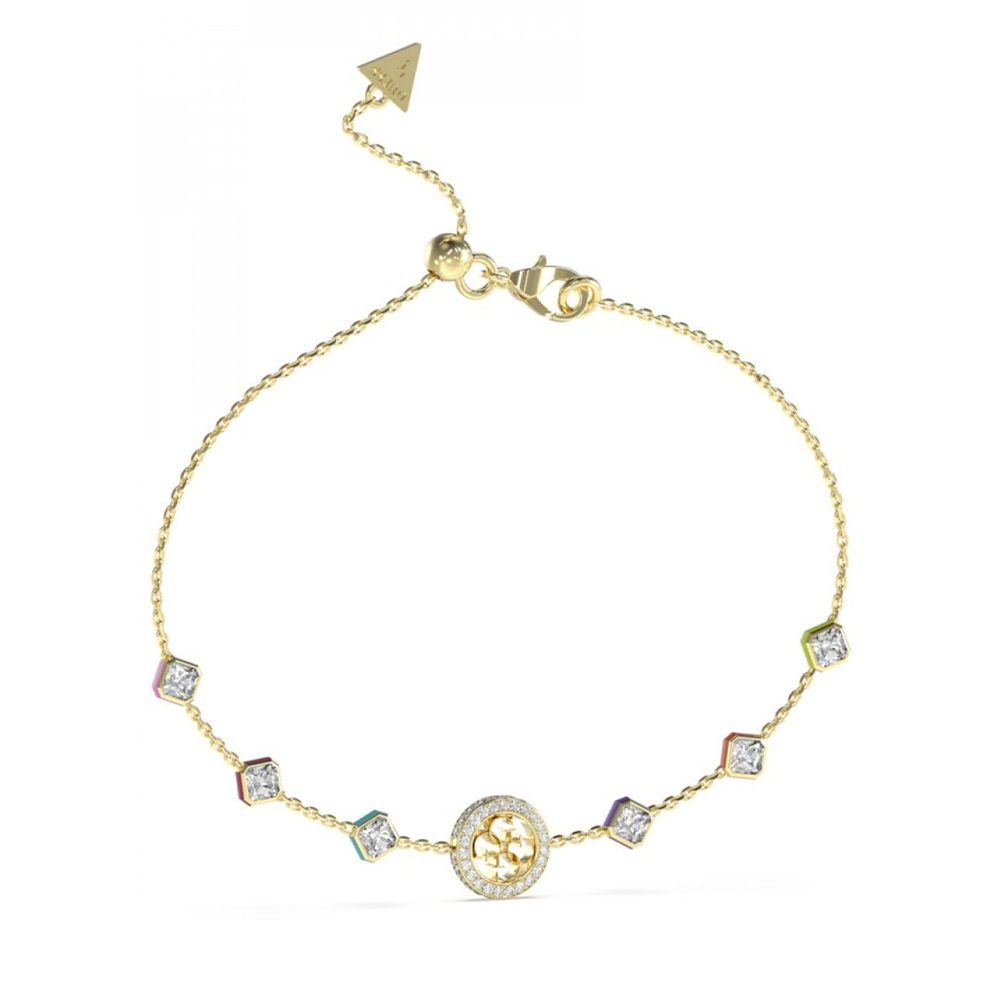 Picture of Guess Gold-Tone Multi-Charm Bracelet JUBB04151JWYGMCT/U