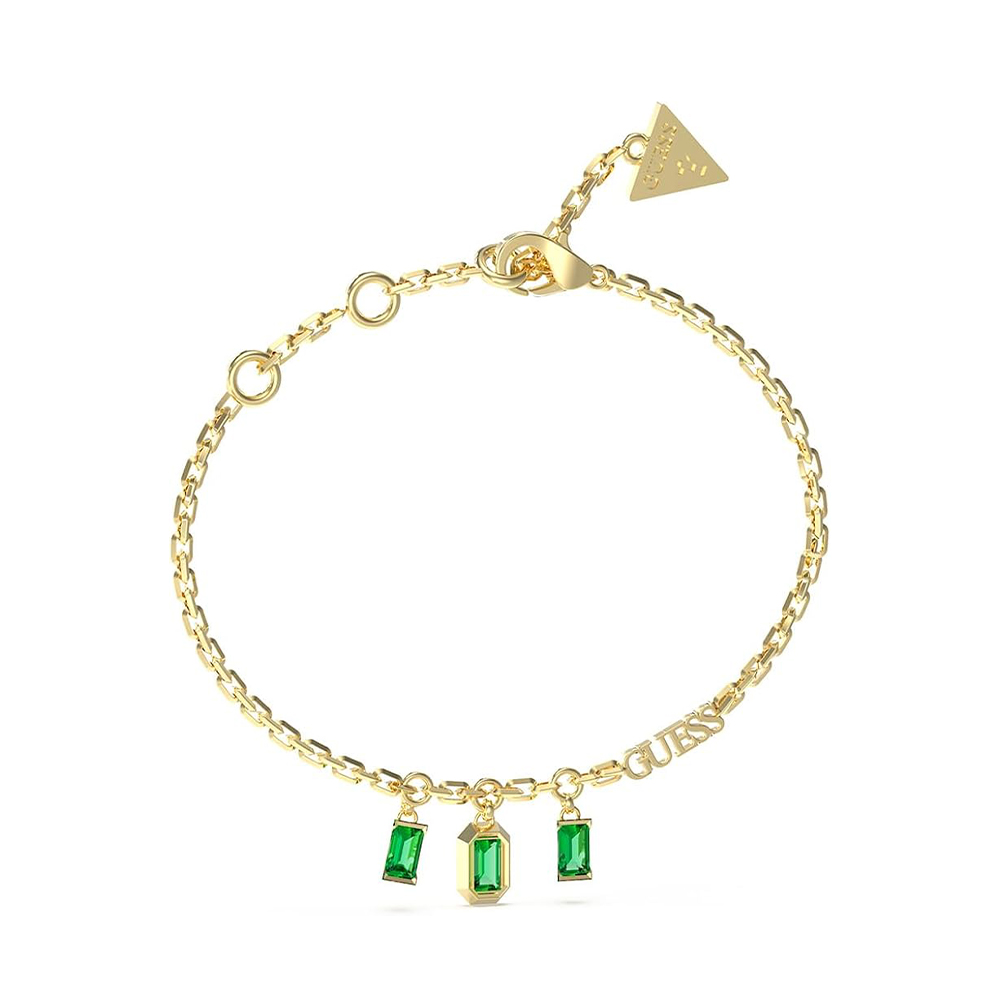 Picture of Guess Gold-Tone Multi-Charms Bracelet for Women JUBB04251JWYGEMS