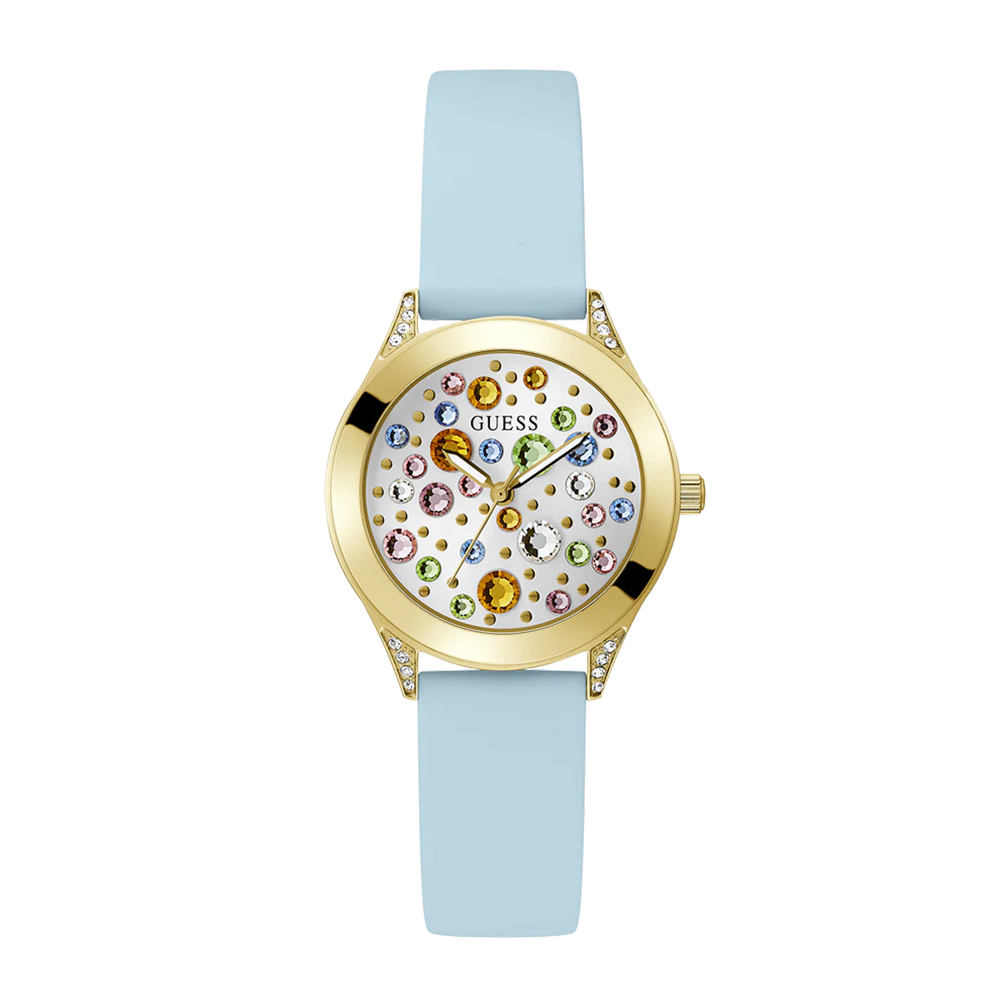 Picture of Guess Ladies Blue Gold Tone Analog Watch GW0678L1