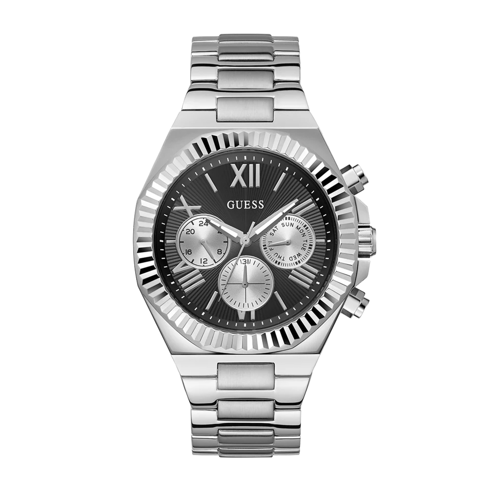 Picture of Guess Mens Silver Tone Multi-function Watch GW0703G1