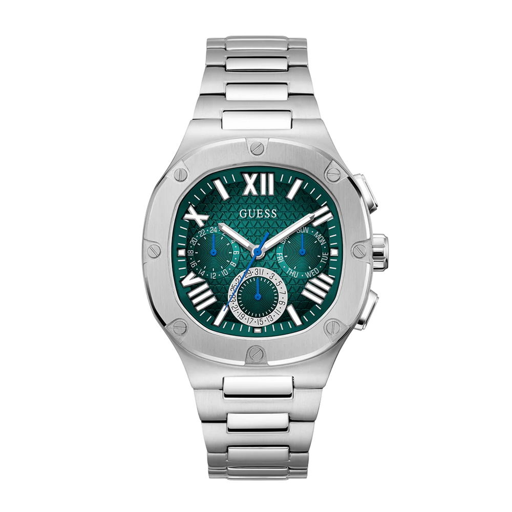 Picture of Guess Mens Silver Tone Multi-function Watch GW0572G6