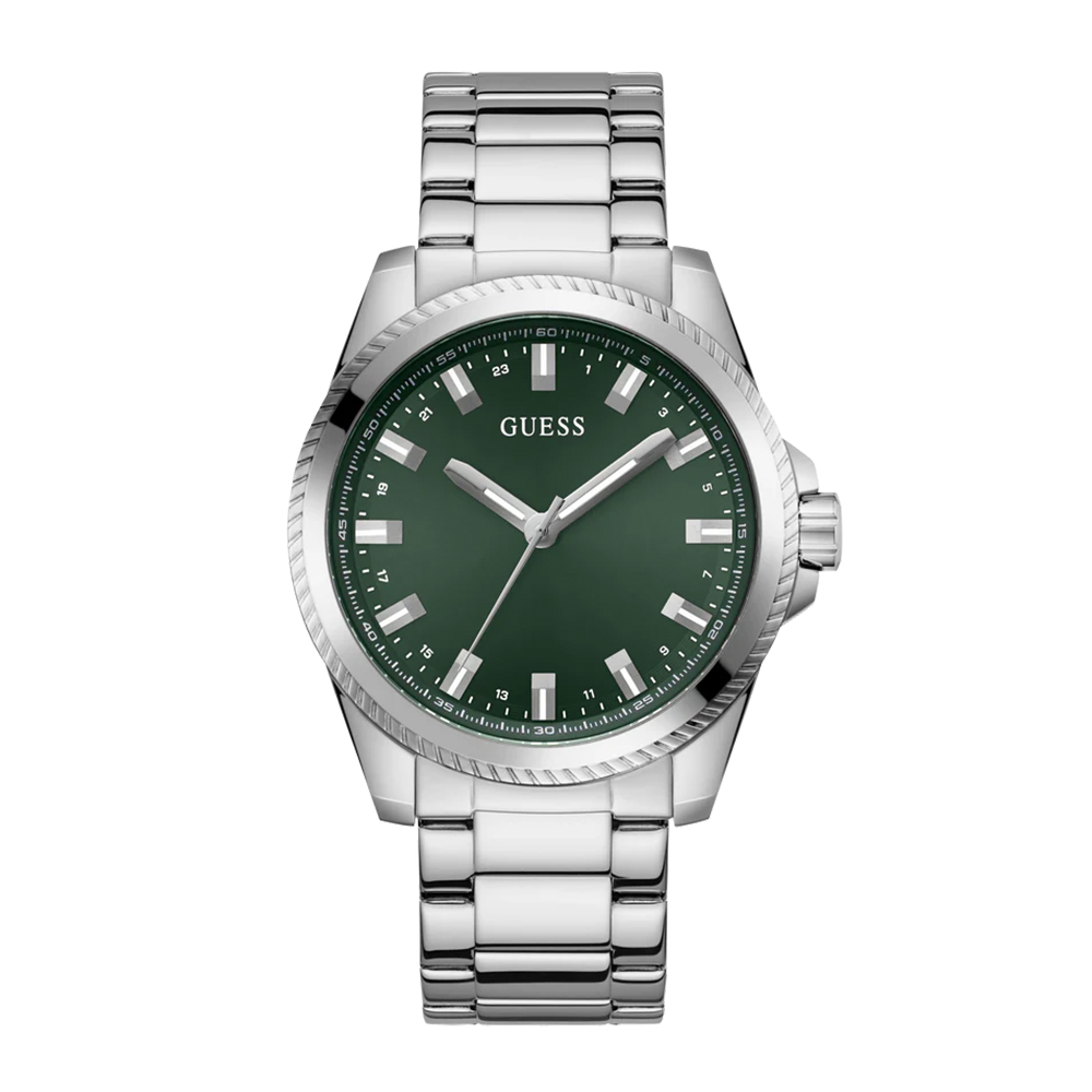 Picture of Guess Mens Silver Tone Analog Watch Box Set GW0810G2