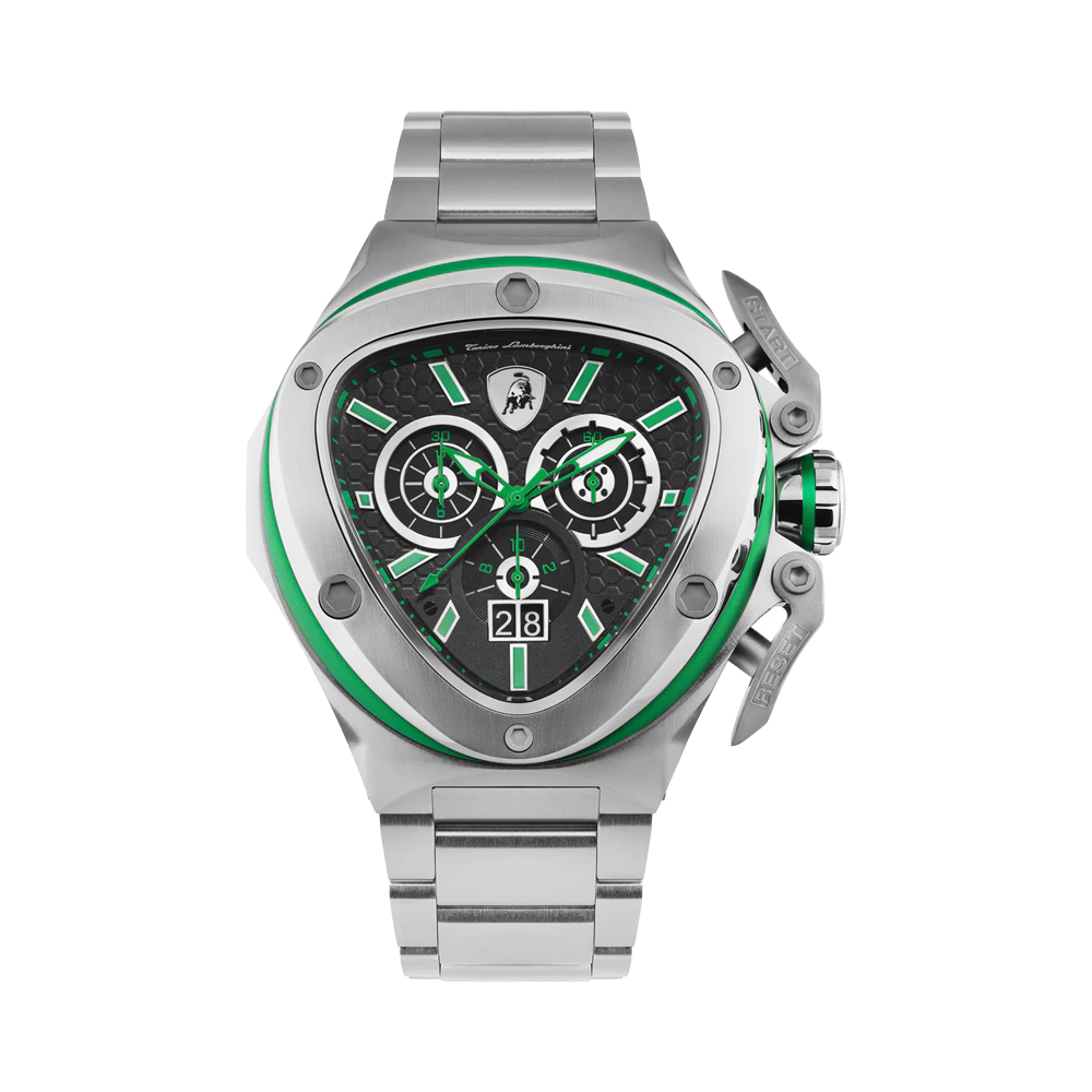 Picture of Tonino Lamborghini Spyder Quartz Green Dial Watch For Men TL9XF-SS-B