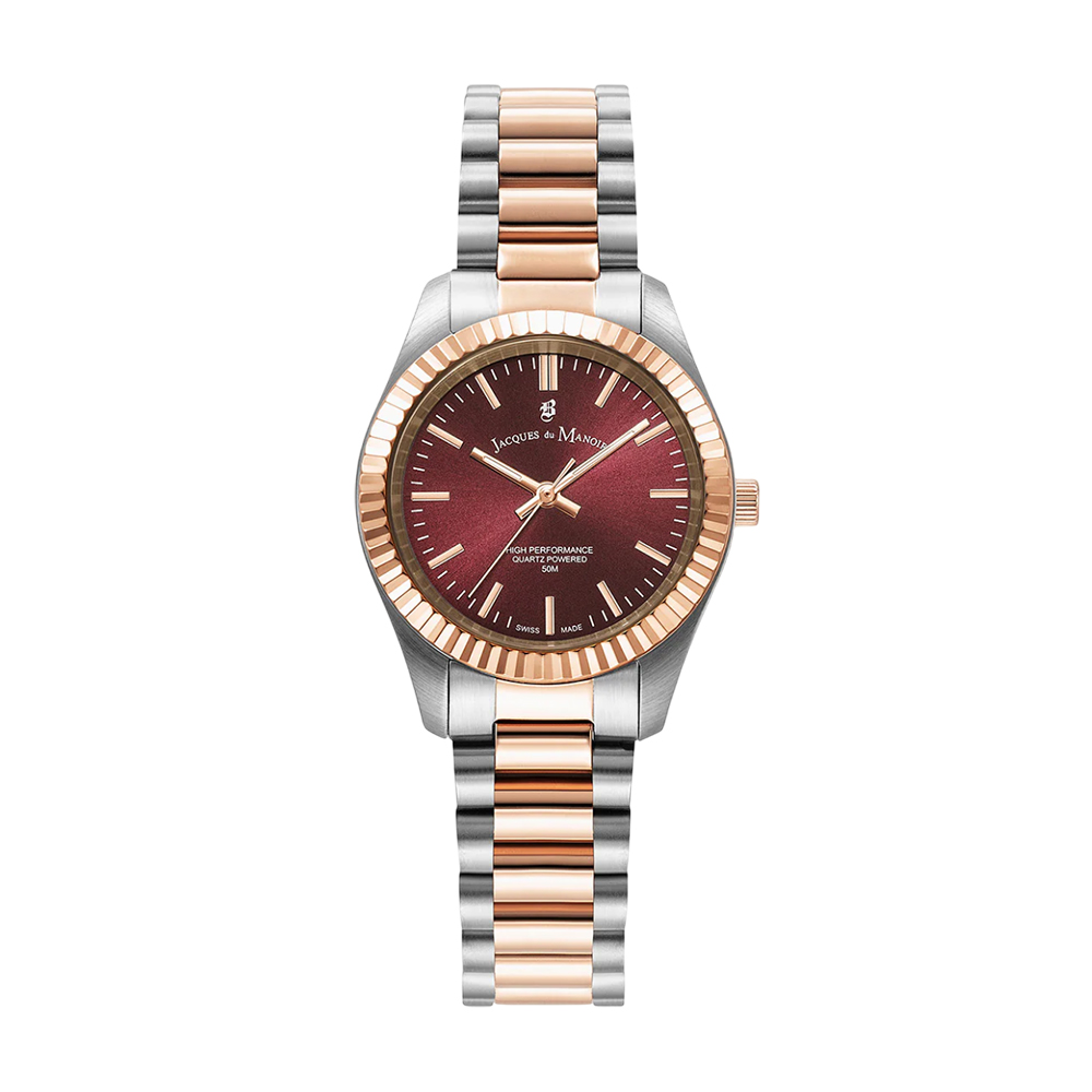 Picture of Jacques du Manoir Inspiration Prime Women Burgundy Dial Watch JWL03901