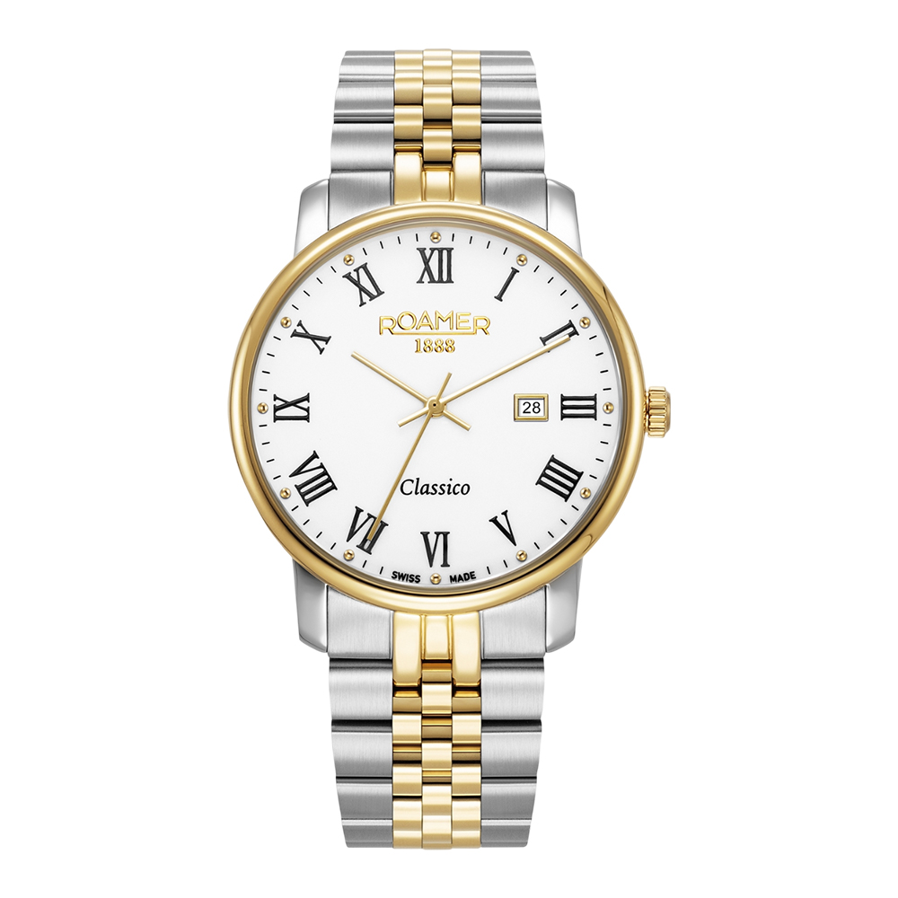 Picture of Roamer Classico Gents White Dial Two Tone Stainless Steel Watch