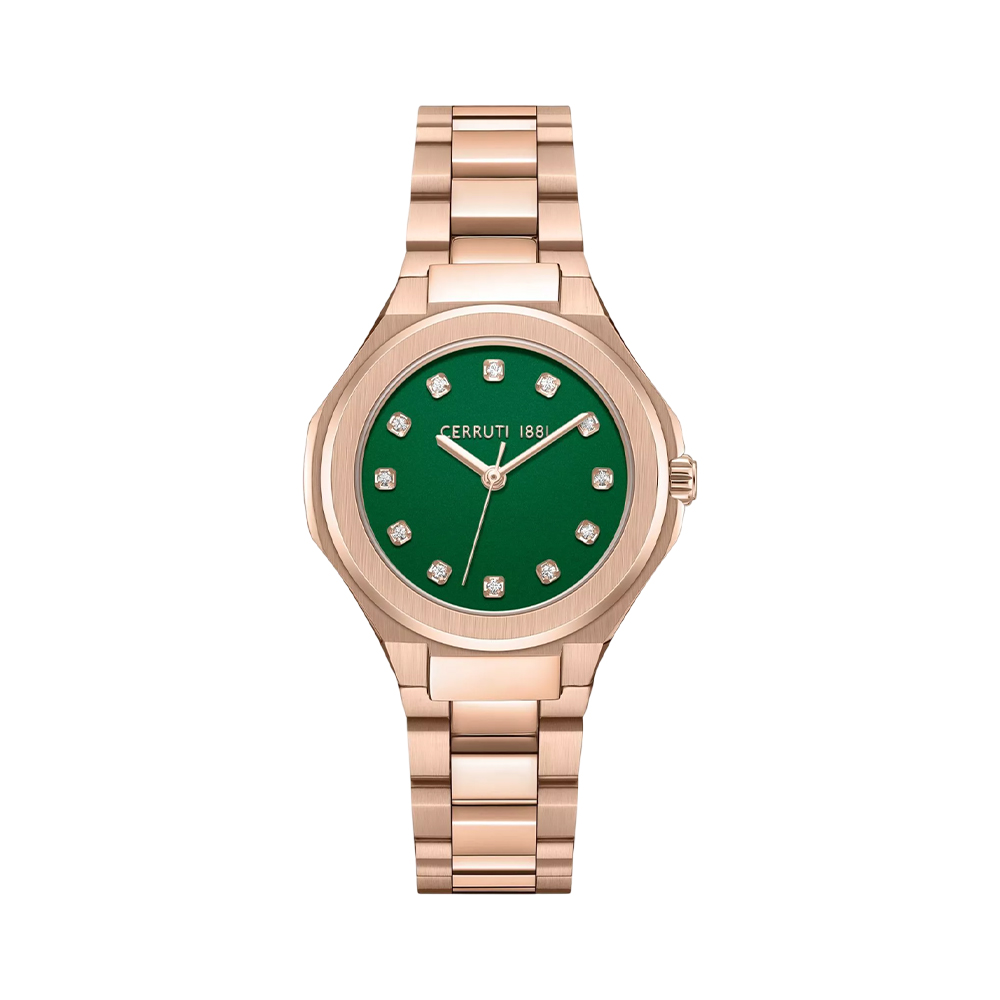 Picture of Cerruti 1881 Lucardo Women's Rose Gold Green Watch CIWLG0086401