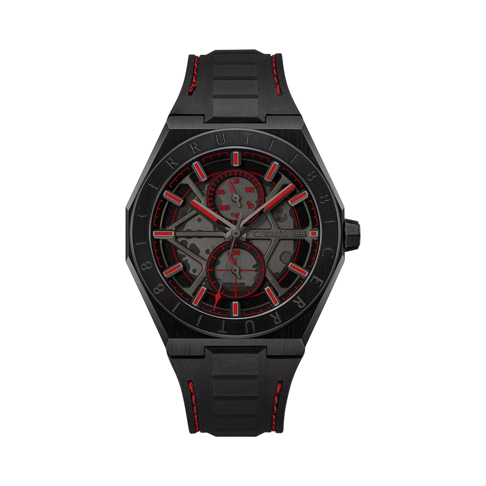 Picture of Cerruti 1881 Ravello Men's Black Skeleton Watch CIWGQ0051206