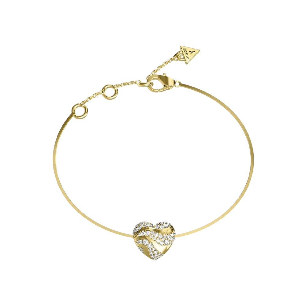 Picture of Guess Gold Tone Polished Cuff Bracelet JUBB04502JWYGL