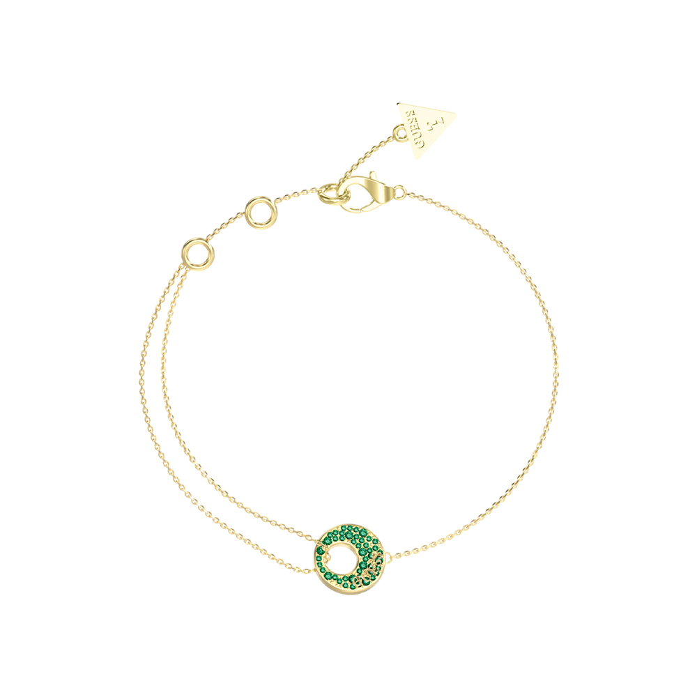 Picture of Guess Gold Tone Bamboo Style Bracelet JUBB05227JWYGGNS