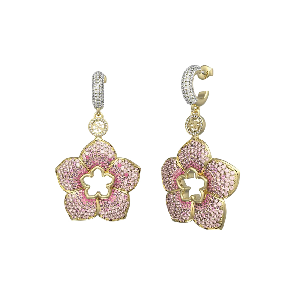 Picture of Guess Flower Stud Earrings JUBE04461JWYGPKT U