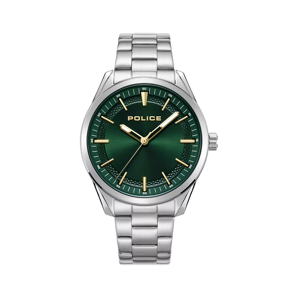 Picture of Police Grille Men's Silver Green Steel Analog Watch PEWJG0018204