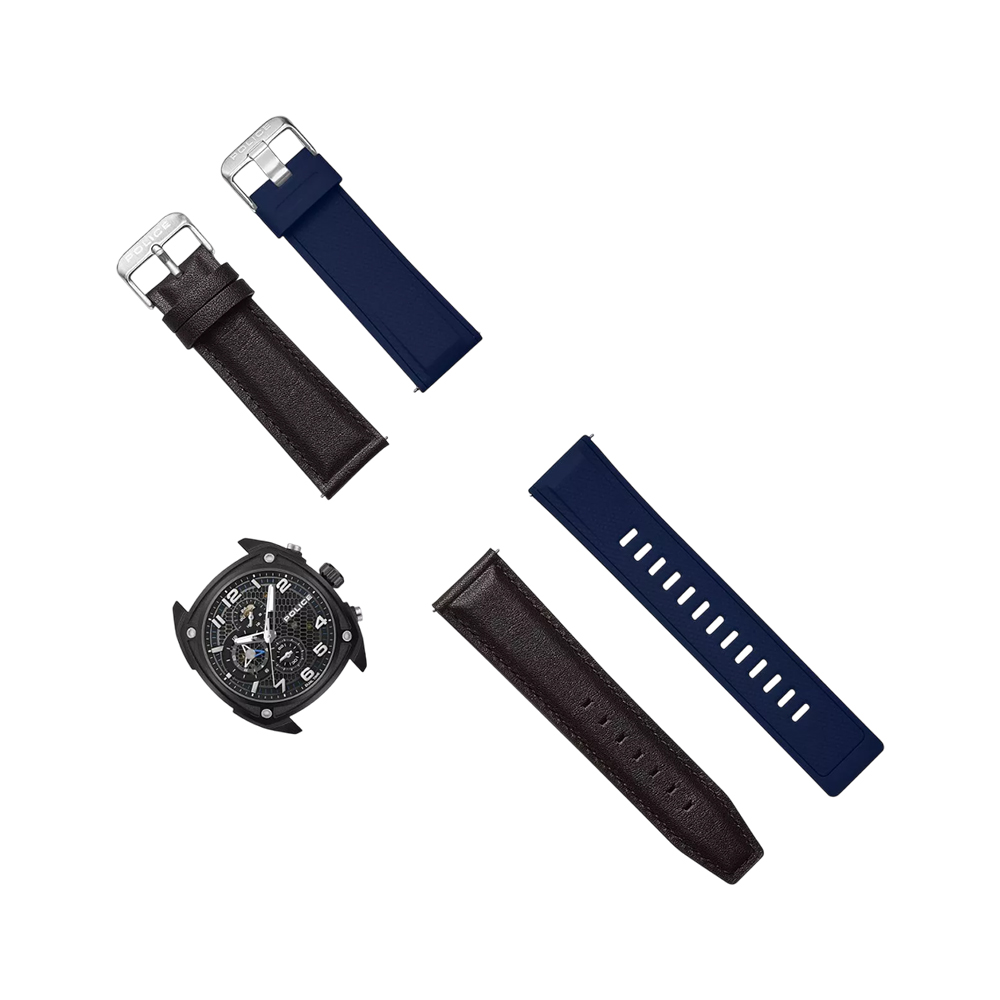 Picture of Police Portland Multifunction Men's Leather Silicone Watch PEWGF00814X2