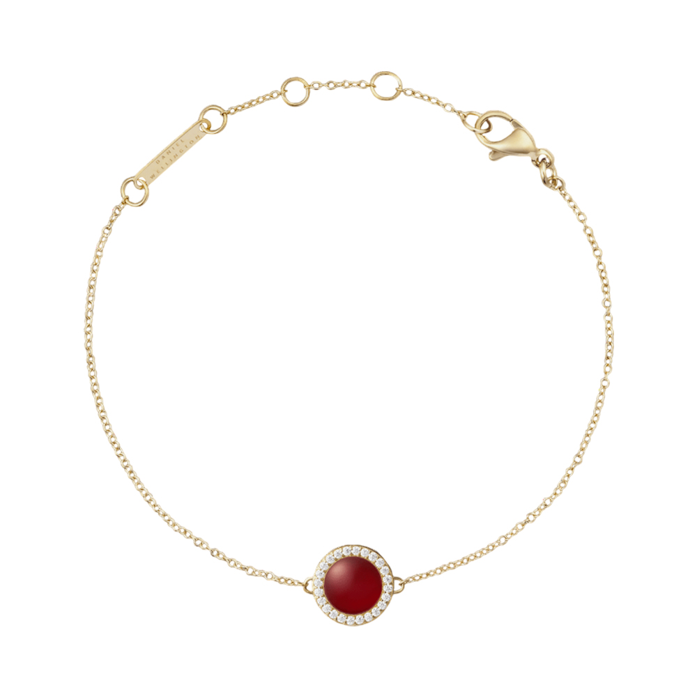 Picture of Daniel Wellington Audrey Bracelet Red Agate Gold DW00401422