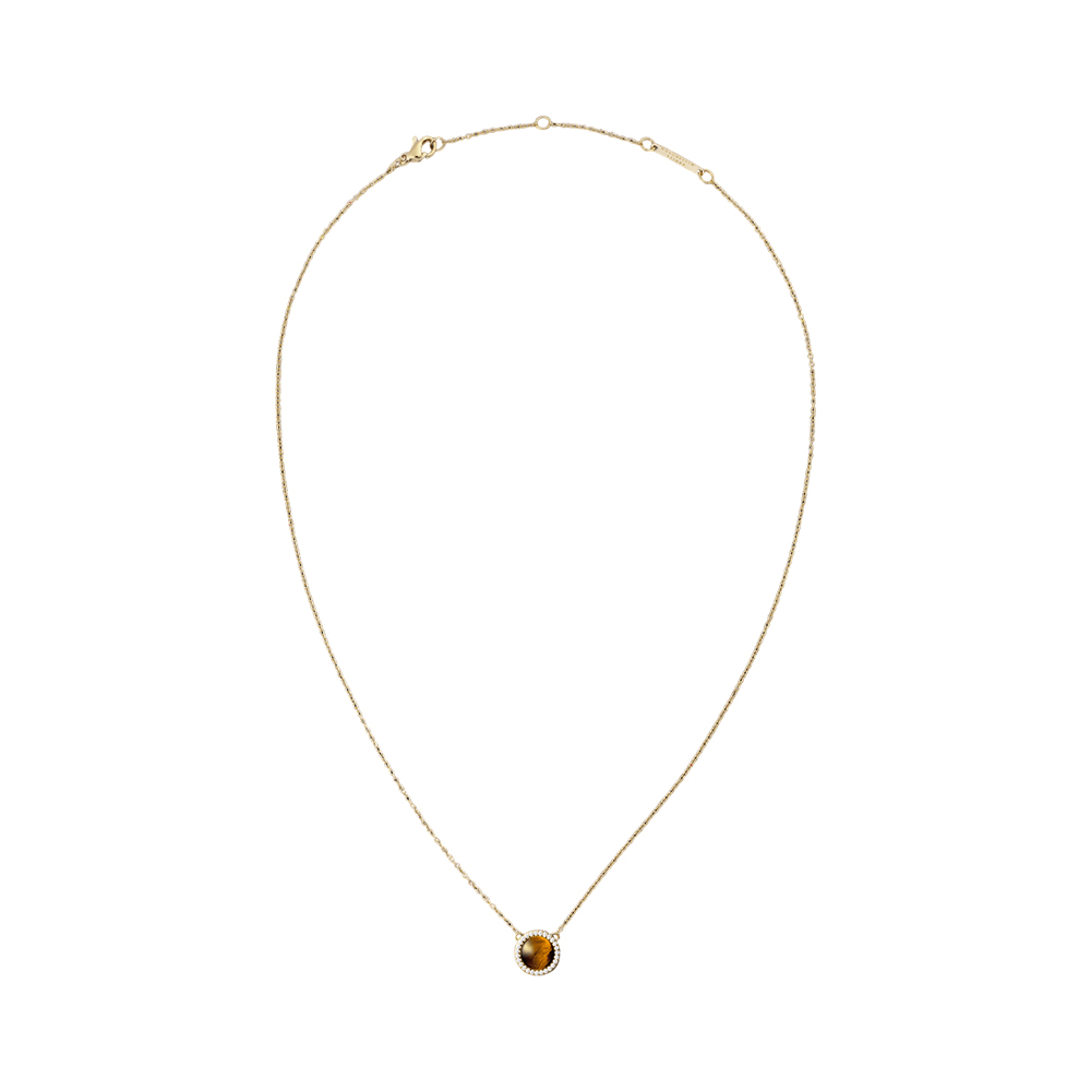 Picture of Daniel Wellington Audrey Necklace Tiger Eye Gold DW00401445