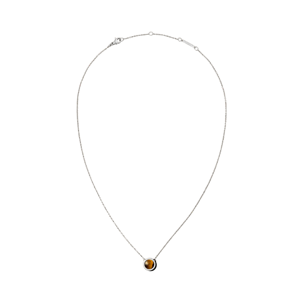 Picture of Daniel Wellington Audrey Necklace Tiger Eye Silver DW00401457