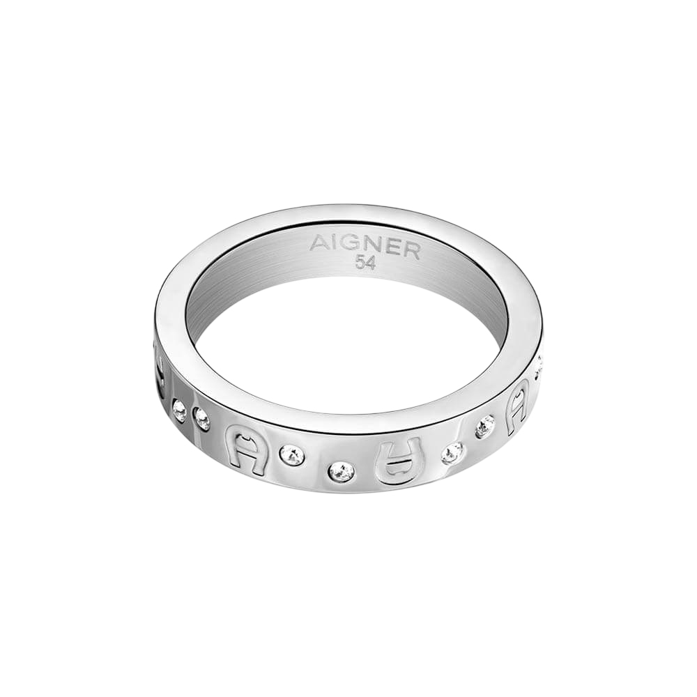 Picture of Aigner Santina Silver-Toned Steel Women's Ring Size 54 - ARJLF0005111