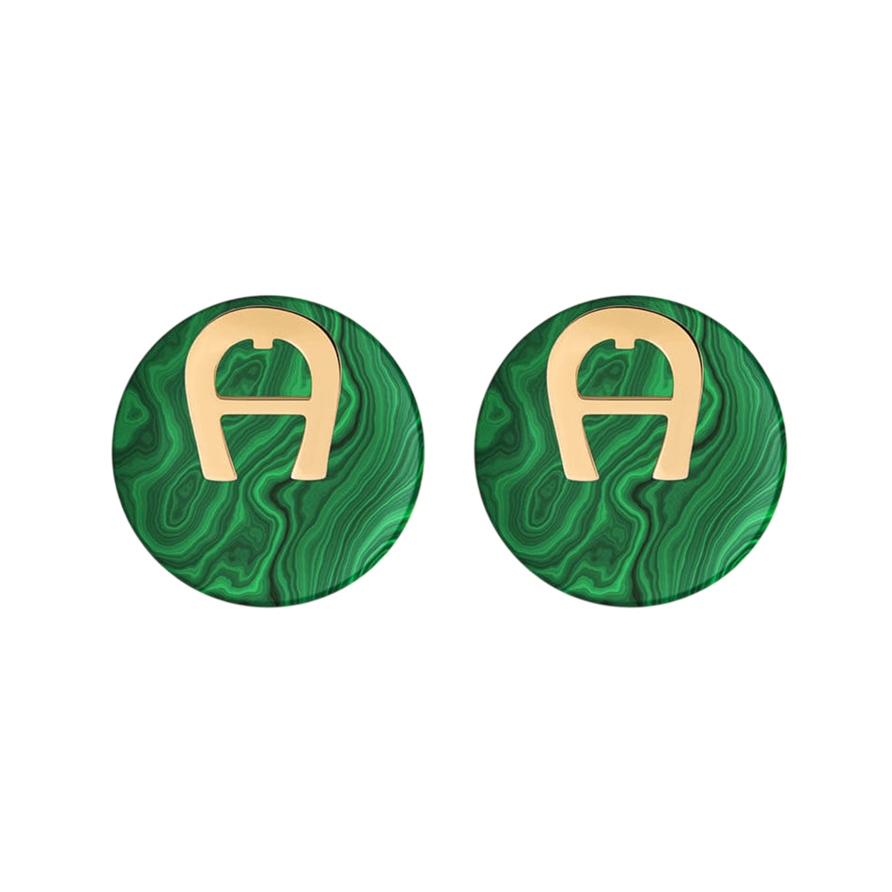 Picture of Aigner Avena Gold Malachite Stud Earrings ARJLE0000212