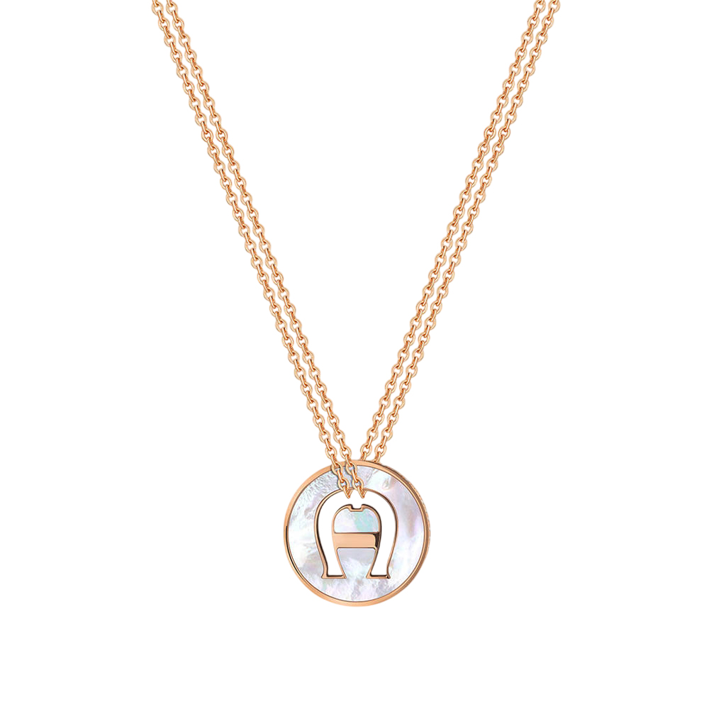 Picture of Aigner Lucia Rose Gold Logo Necklace ARJLN2202003