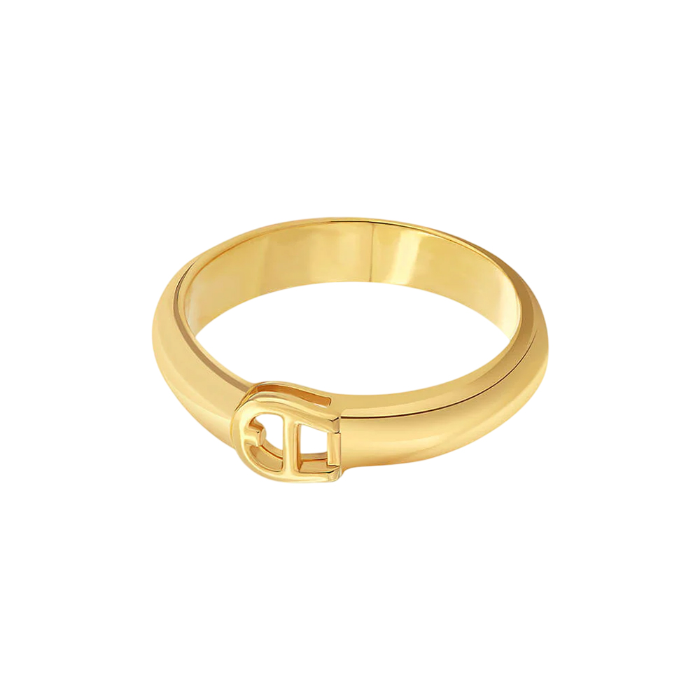 Picture of Aigner Eleonora Gold-Tone Brass Horseshoe Logo Ring - ARJLF0005721