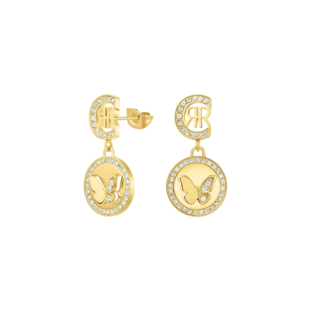 Picture of CERRUTI 1881 Angela Gold Butterfly Drop Earrings CIJLE0011201