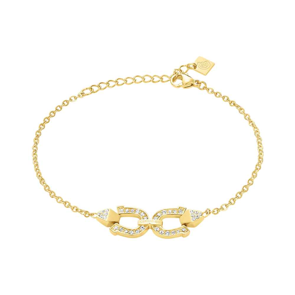 Picture of CERRUTI 1881 Gabriella Gold Stainless Steel Crystals Bracelet for Women CIJLB0010803