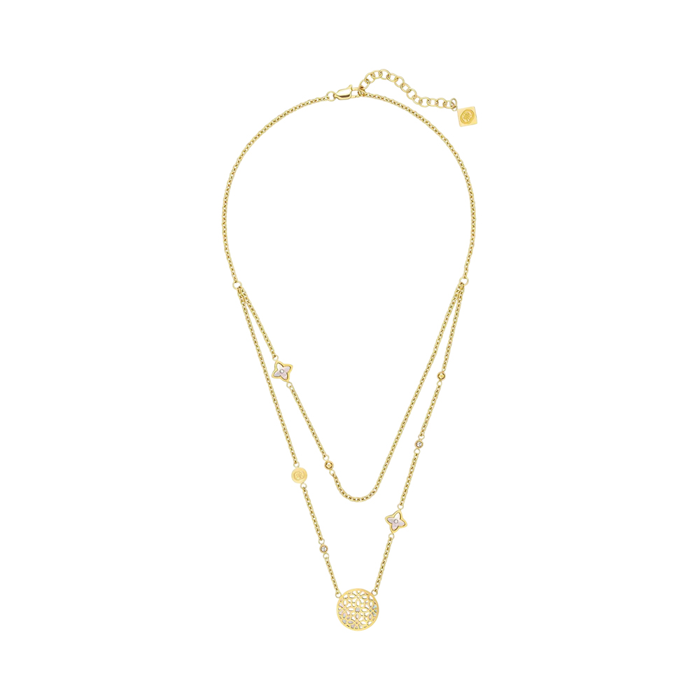 Picture of CERRUTI 1881 Arabesque.4 Gold Crystal Necklace CIJLN0006401