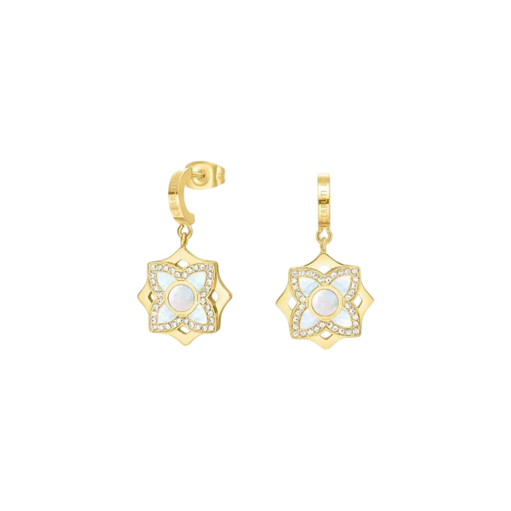 Picture of CERRUTI 1881 Ottavia Gold Mother of Pearl Crystal Earrings CIJLE0011102