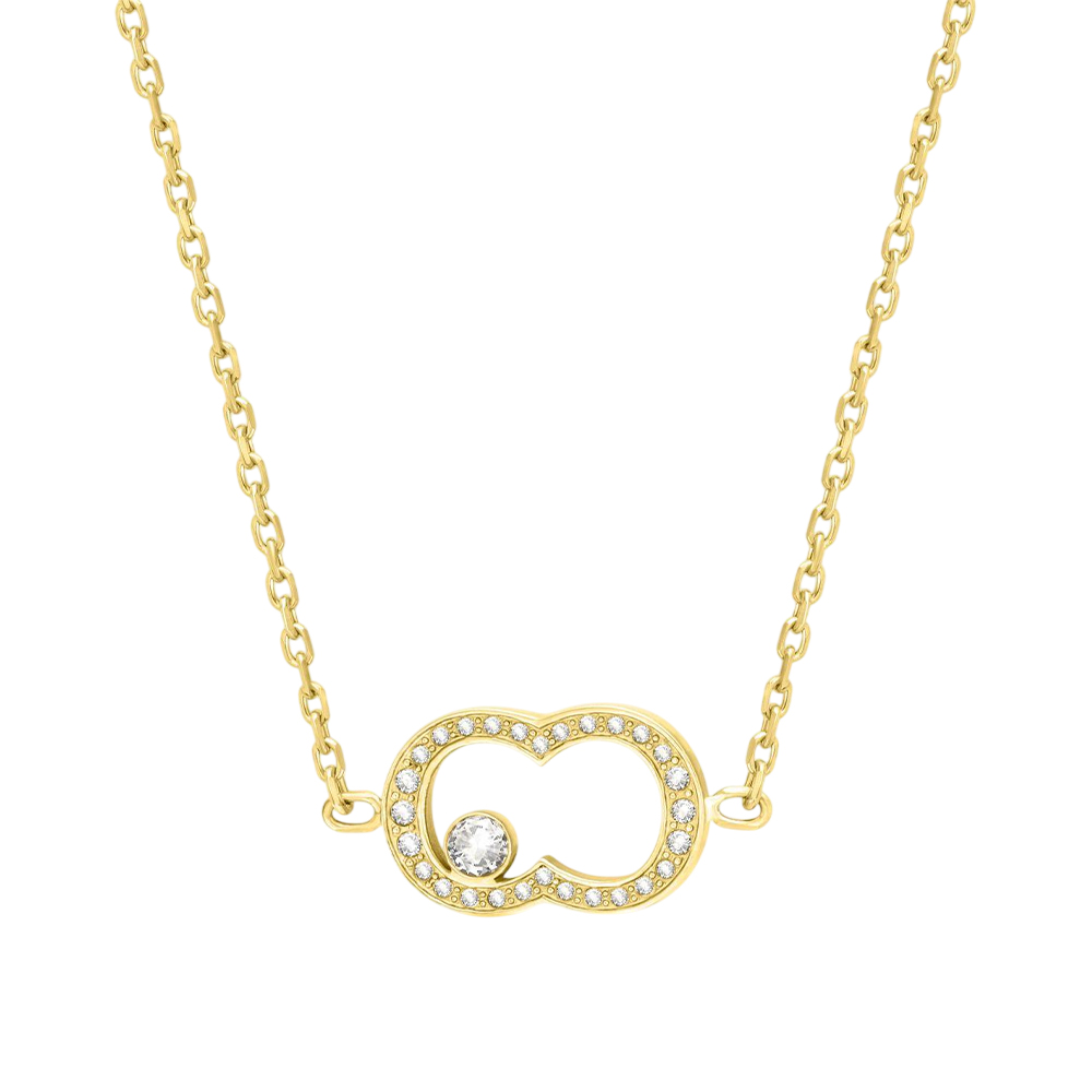 Picture of CERRUTI 1881 Bianca Gold Steel Zirconia Necklace - CIJLN0012202