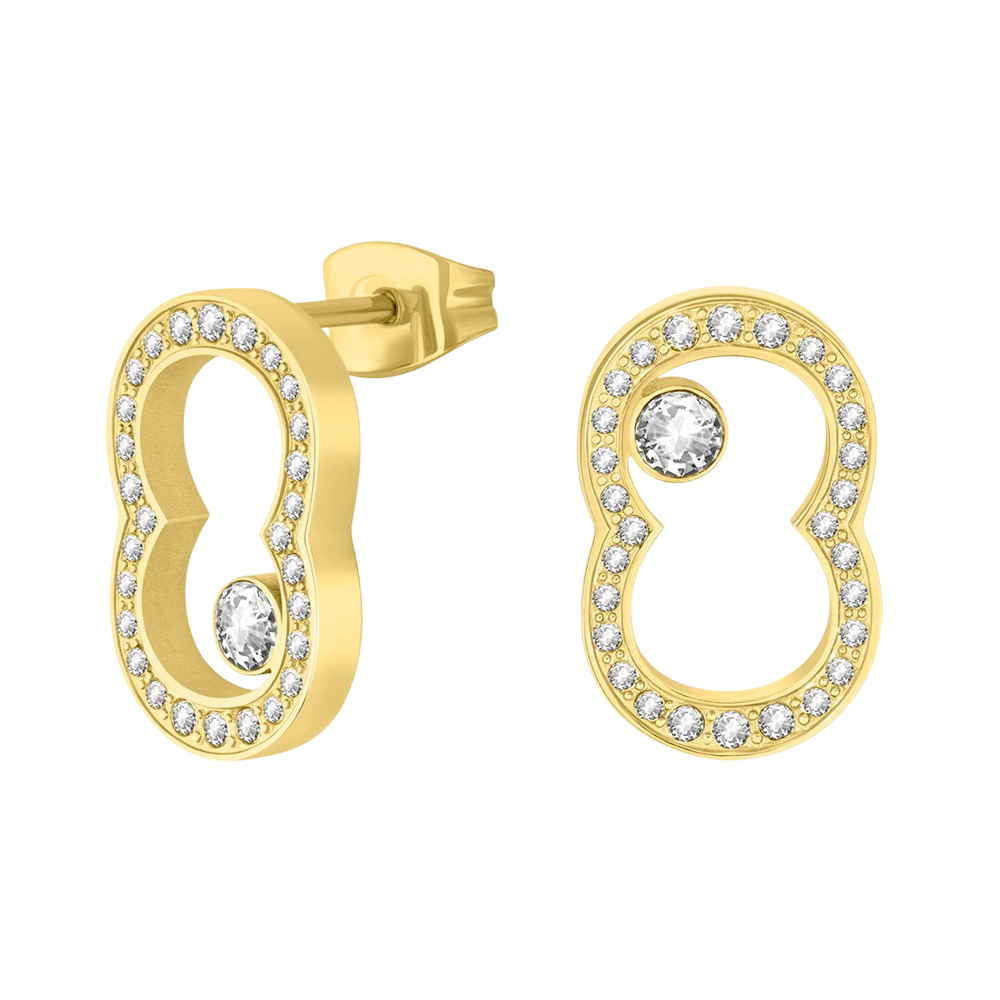 Picture of CERRUTI 1881 Bianca Gold Zirconia Earrings CIJLE0012202