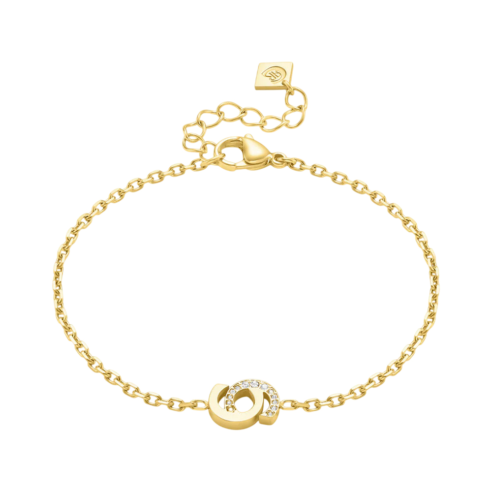 Picture of CERRUTI 1881 Elisa Gold-Plated Stainless Steel Bracelet with Crystals for Women CIJLB0012701