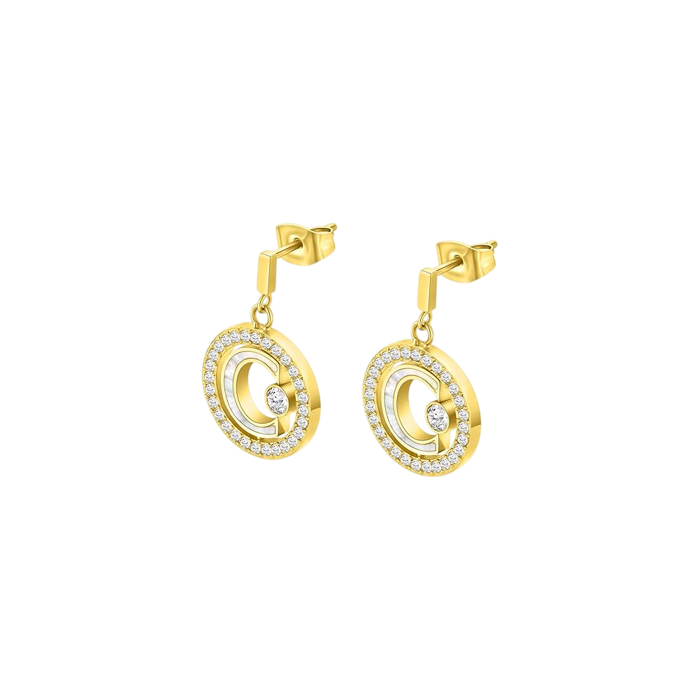 Picture of CERRUTI 1881 Marque Gold Mother of Pearl Drop Earrings CIJLE0007301
