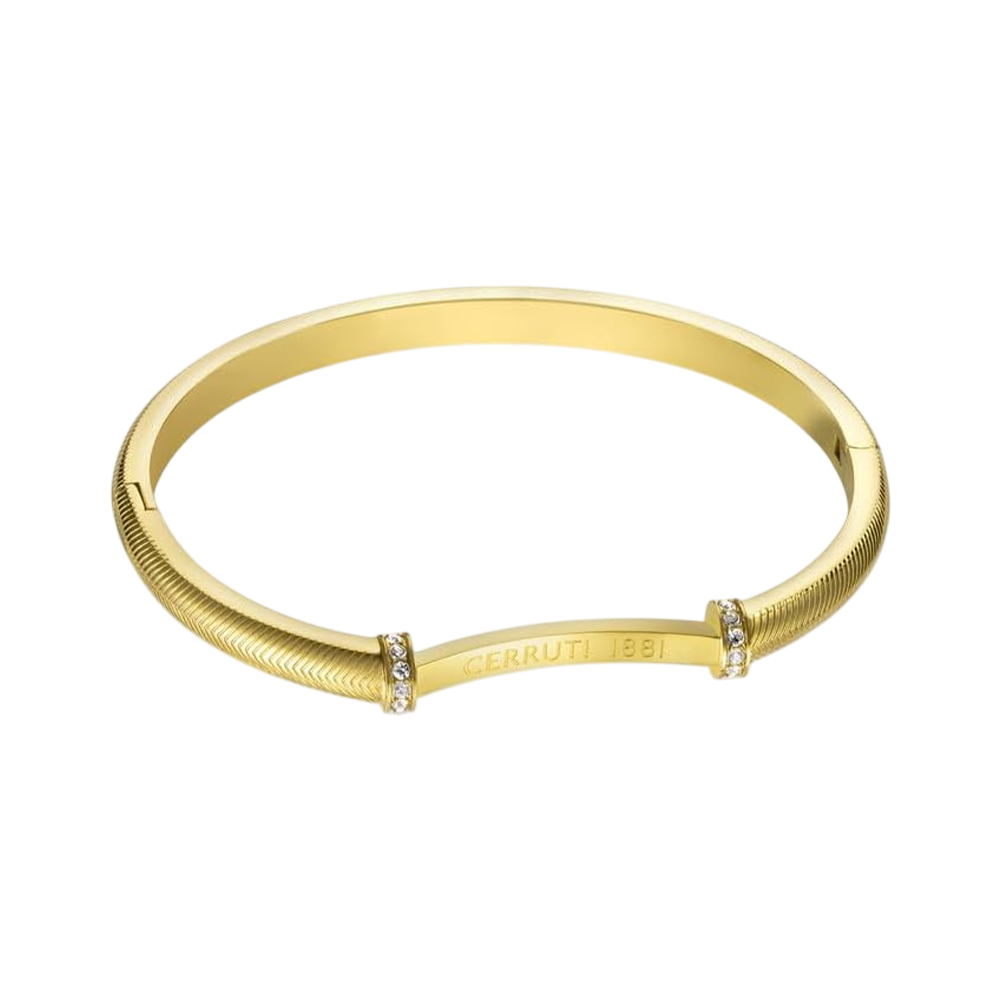 Picture of CERRUTI 1881 Matilde Gold-Plated Bangle with Crystals for Women CIJLG0014201