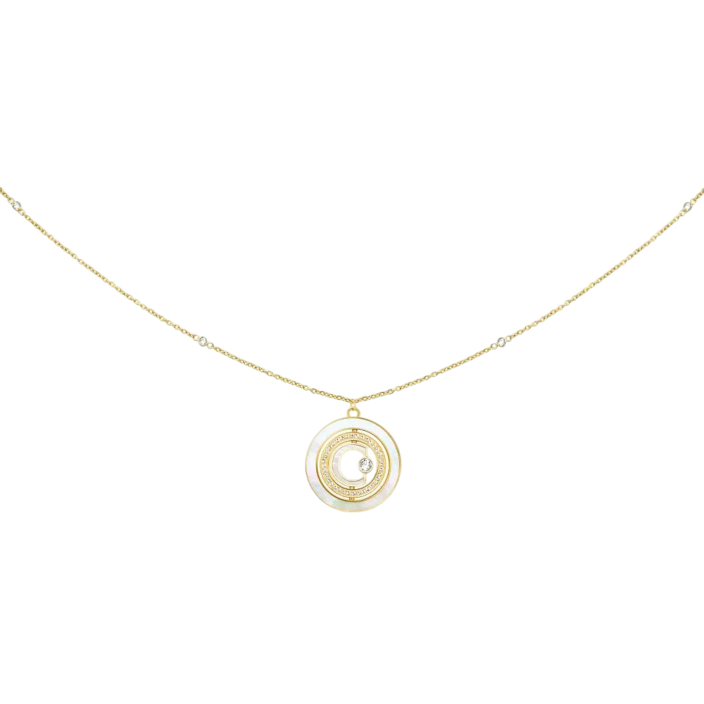Picture of CERRUTI 1881 Gold Plated Interlocking Circular Rings Necklace - CIJLN0007303-M