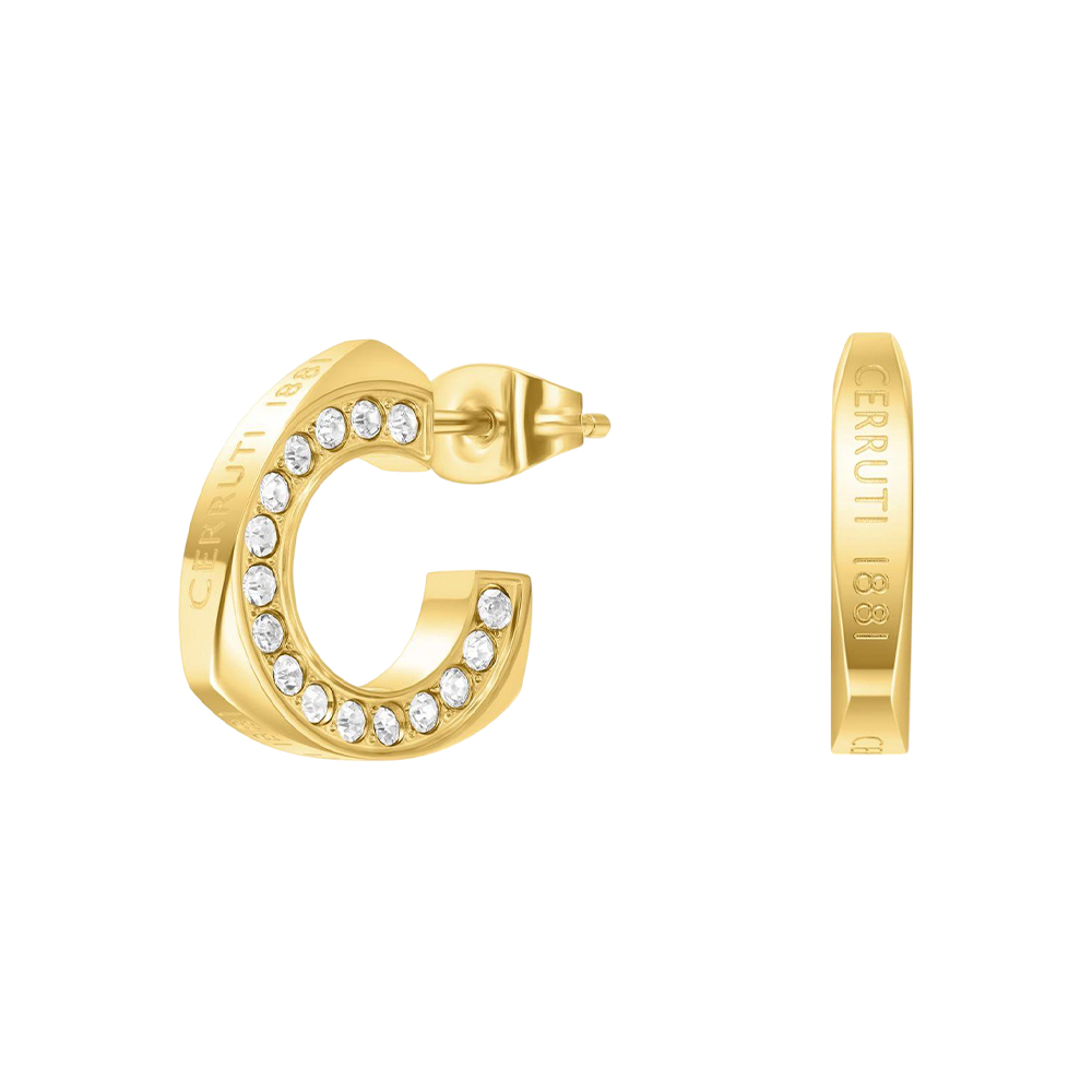 Picture of CERRUTI 1881 Giulia Gold Zirconia Earrings CIJLE0012501