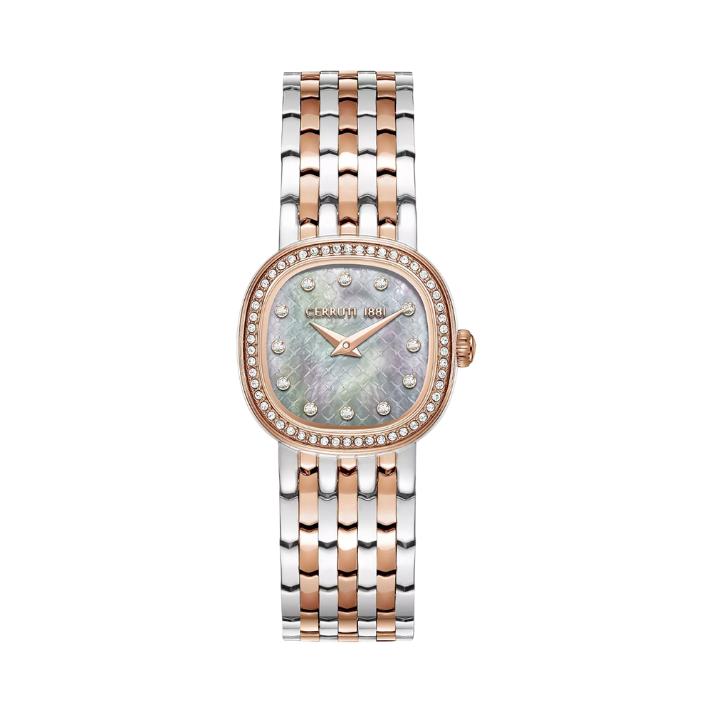 Picture of CERRUTI 1881 Gresta Women's White Mother of Pearl Two-Tone Watch CIWLG0072910