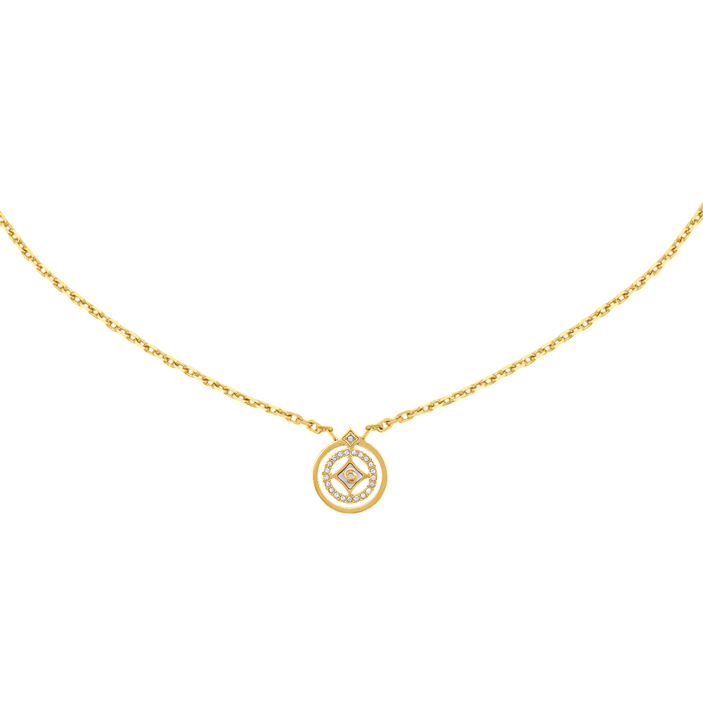 Picture of CERRUTI 1881 Francesca Gold Round Center Motif Necklace - CIJLN0013302