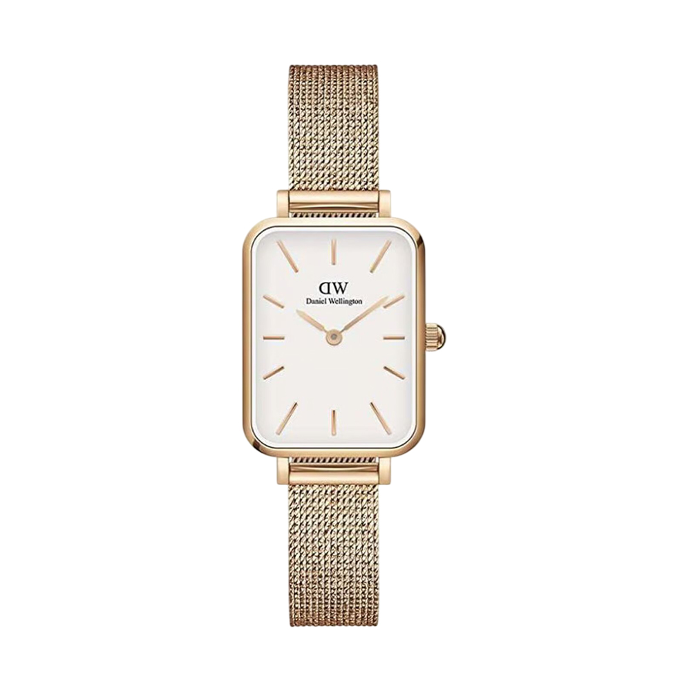 Picture of Daniel Wellington Quadro Women's White Dial Rose Gold Watch DW00100431
