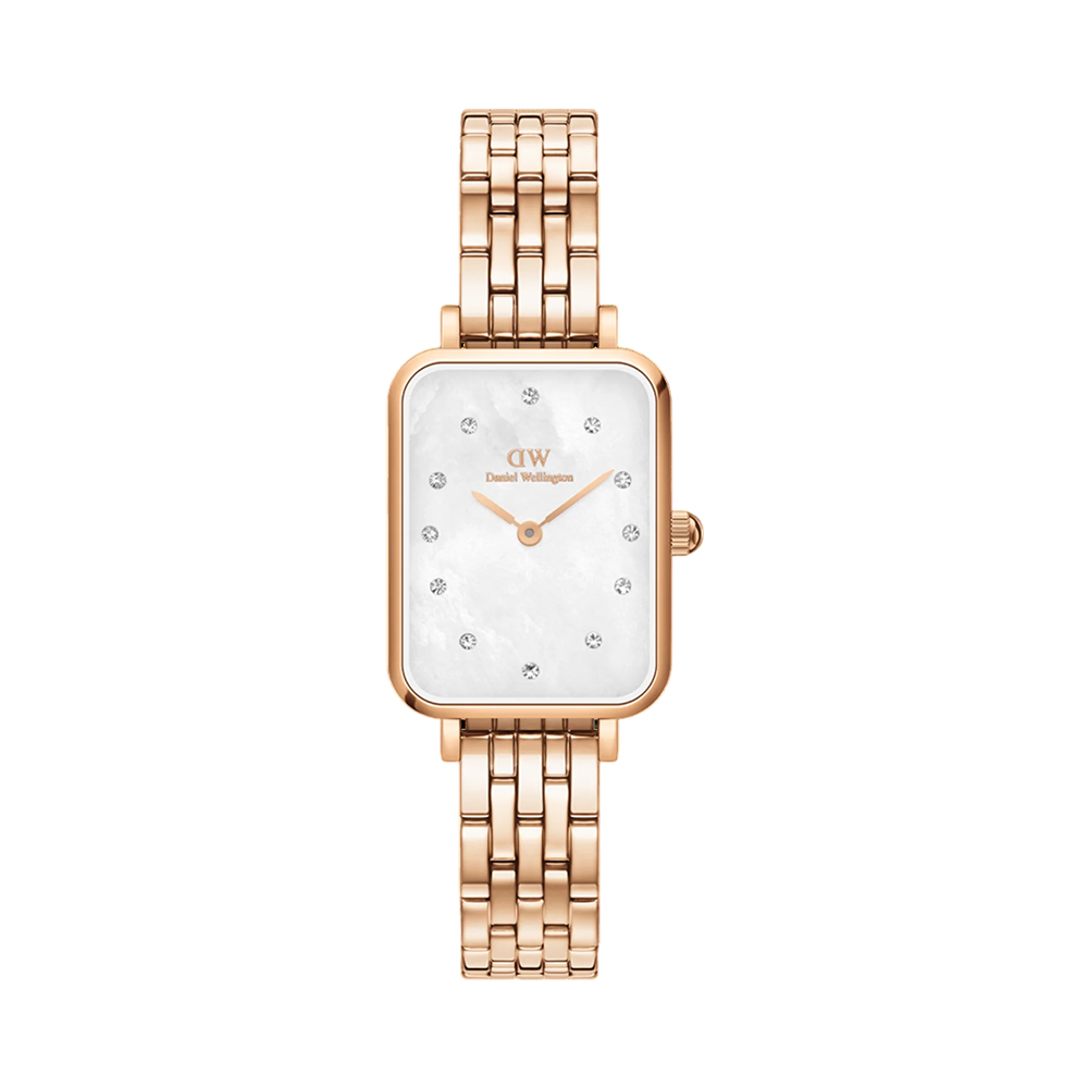 Picture of Daniel Wellington Quadro Lumine White Mother of Pearl Rose Gold Watch DW00100620K