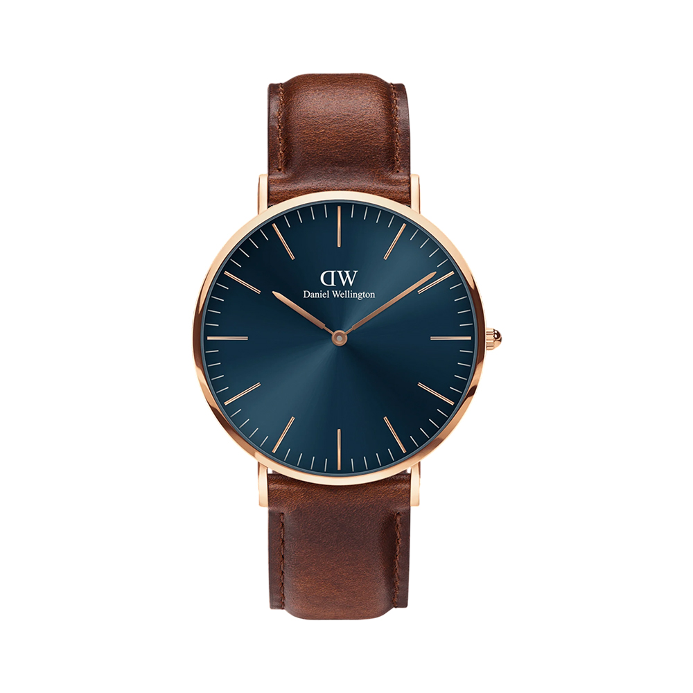 Picture of Daniel Wellington Classic St Mawes Arctic Blue Dial Rose Gold Watch DW00100626